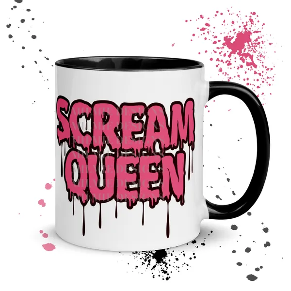 Scream Queen Mug, Halloween Mug, Halloween decor, Fall Coffee Mug, Ceramic Mug, Coffee Mug, Horror Movie mug, Halloween gifts, gifts for her