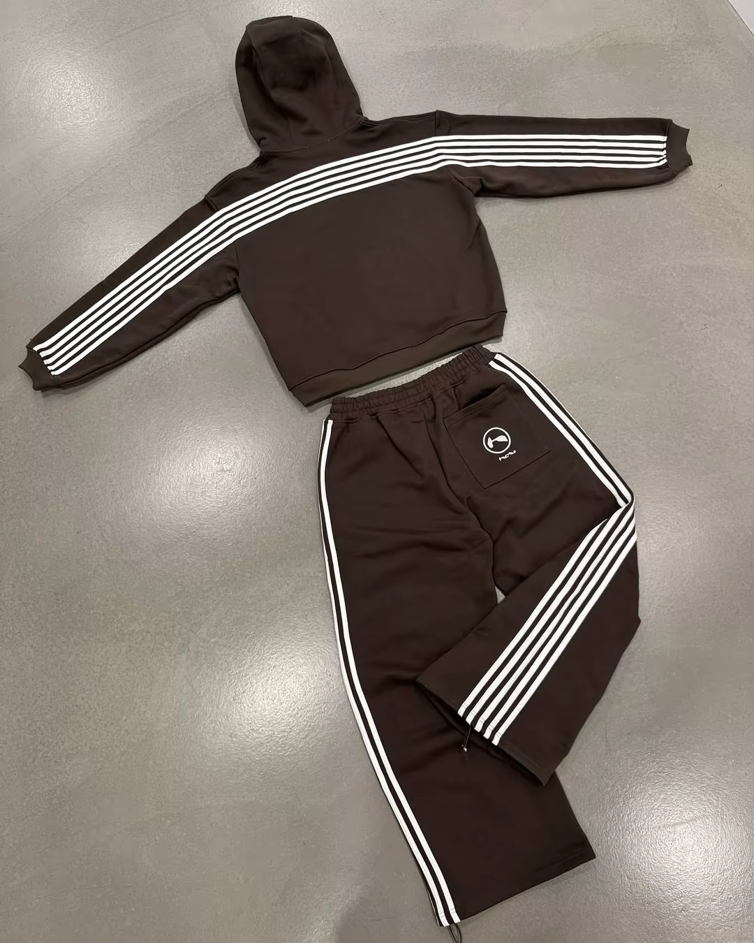 Y2K striped fashion men's sportswear zipper