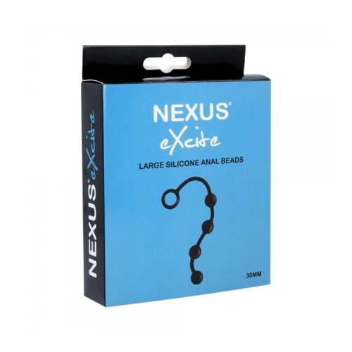 Nexus EXCITE Anal Beads Silicone Black - Large