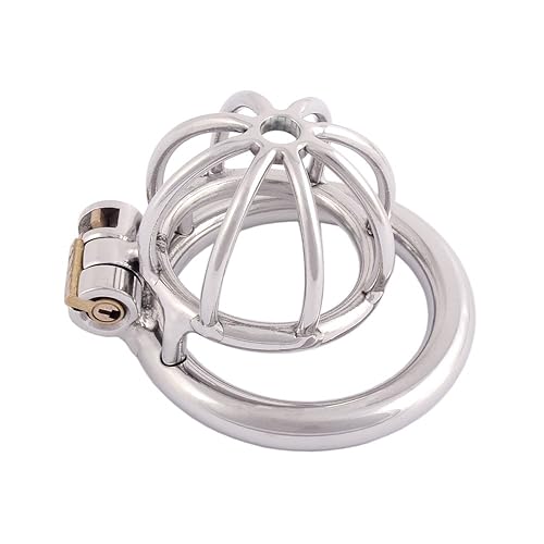 TERNENCE Metal Male Chastity Device Small 304 Steel Stainless Comfortable Cock Cage Adult Game Sex Toy D245 (1.77 inch / 45mm) - 1.77 Inch (Pack of 1) - 白色
