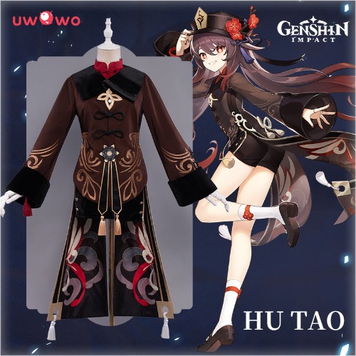 Uwowo Game Genshin Impact Cosplay Hu Tao Hutao Fragrance in Thaw Cosplay Costume | L