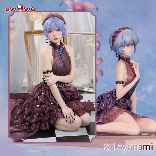 【Pre-sale】Uwowo Rei Ayanami Evangelion EVA Whisper of Flower Ver. Dress Cosplay Costume - M