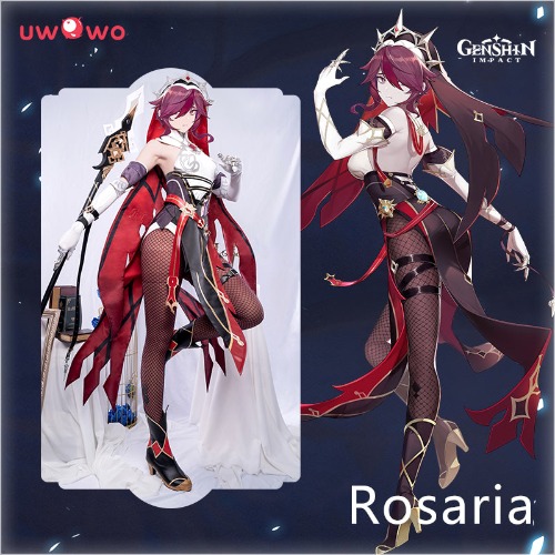 【In Stock】Uwowo Game Genshin Impact Cosplay Rosaria Thorny Benevolence Cosplay Costume | Set A L
