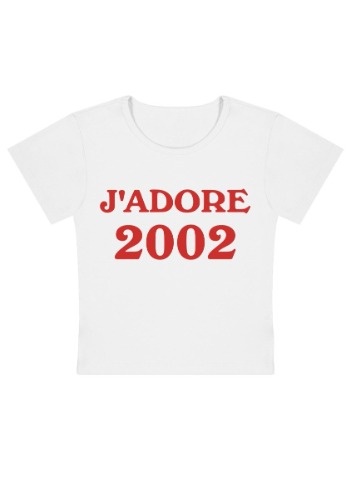 J'adore 2002 Y2k Baby Tee | White / S