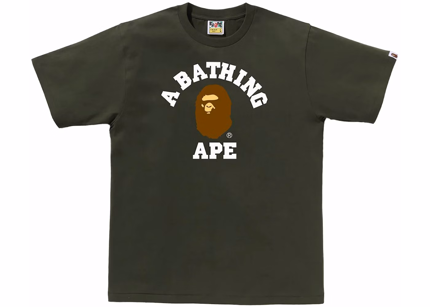 BAPE College Tee (SS24) Olive Drab