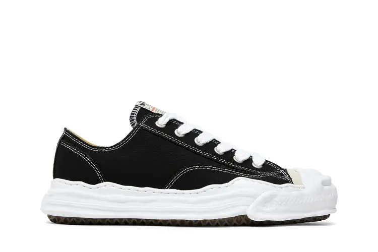 Buy Maison Mihara Yasuhiro Hank OG Sole Canvas Low 'Black White' - A05FW702 BLK | GOAT