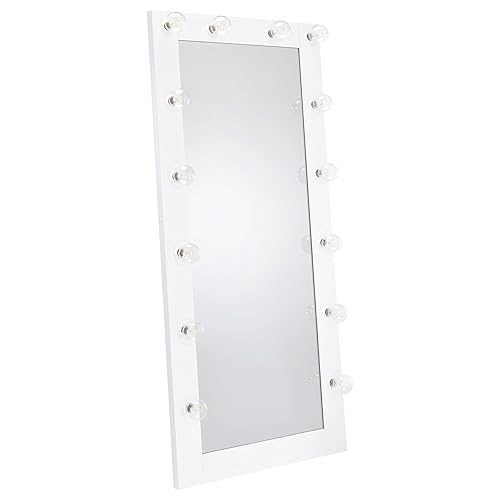 Coaster Zayan Floor Mirror, White High Gloss - White High Gloss