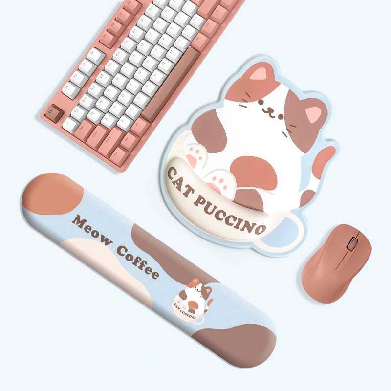 Kawaii Cat Mouse and Keyboard Rests