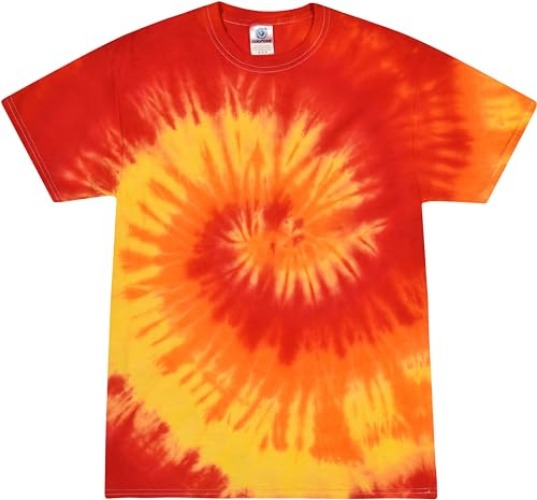 Colortone Tie Dye T-Shirts for Women and Men - Medium - Blaze