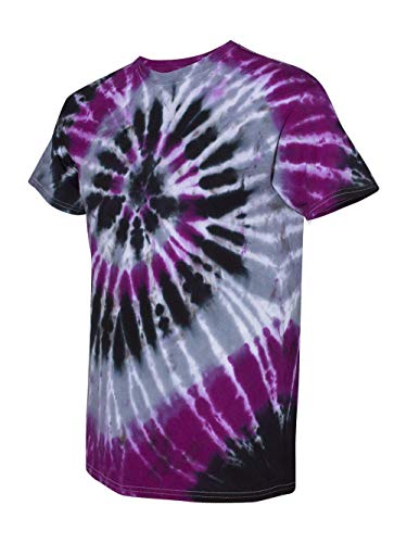 Mens Multi-Color Spiral Short Sleeve T-Shirt (200MS) - Medium - Nightmare