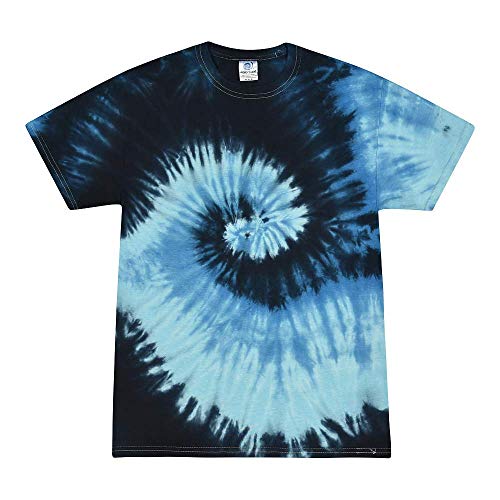 Colortone Tie Dye T-Shirts for Women and Men - Medium - Blue Ocean