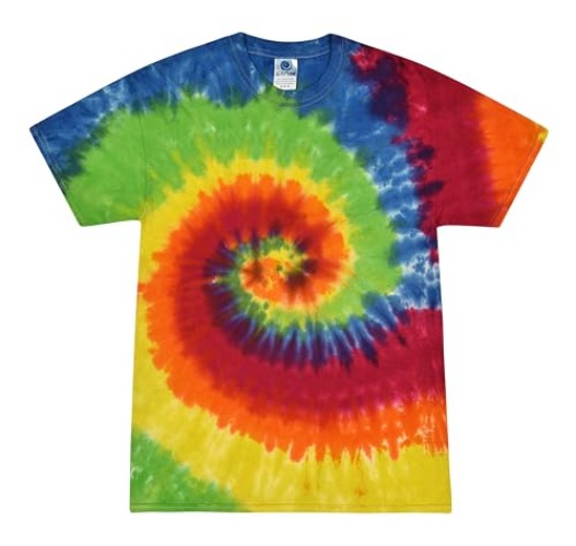 Colortone Tie Dye T-Shirts for Women and Men - Medium - Moondance