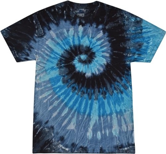 Colortone Tie Dye T-Shirts for Women and Men - Medium - Evening Sky