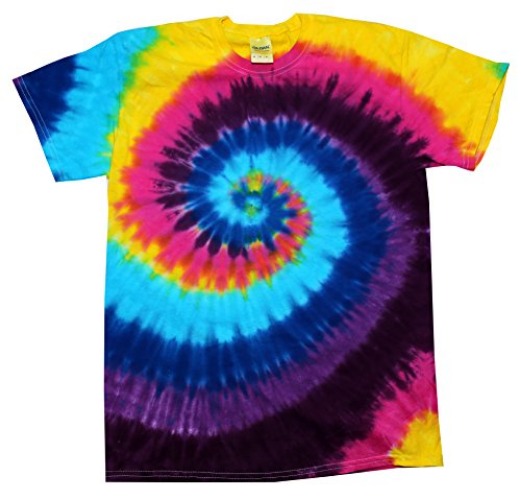 Colortone Tie Dye T-Shirts for Women and Men - Medium - Carnival