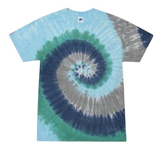 Colortone Tie Dye T-Shirts for Women and Men - Medium - Earth