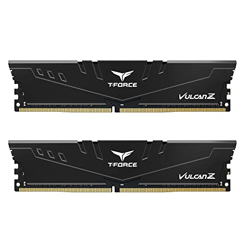 TEAMGROUP T-Force Vulcan Z DDR4 16GB Kit (2x8GB) 3200MHz (PC4-25600) CL16 Desktop Memory Module Ram Black TLZBD416G3200HC16FDC01