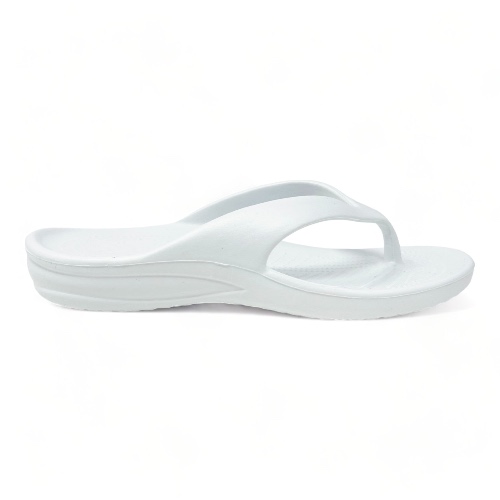 Women's Flip Flops - White by DAWGS USA - 8 / White