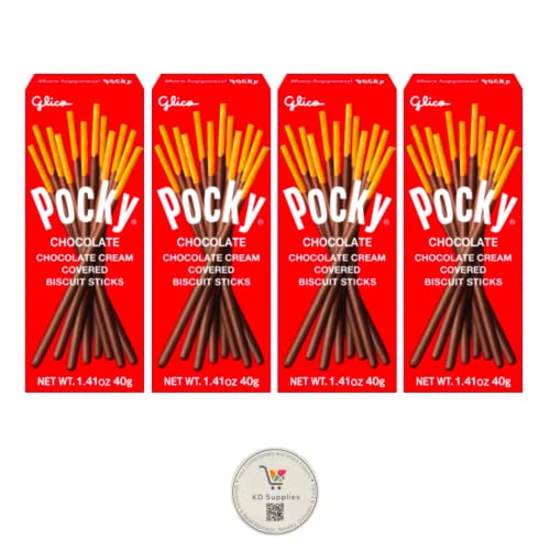 Pocky Biscuit Stick 1.41oz (Pack of 4) (Chocolate Cream) - Chocolate Cream