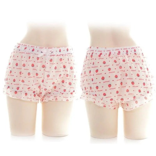 Cute Strawberry Bloomer Shorts for Youthful Fashion and Comfort