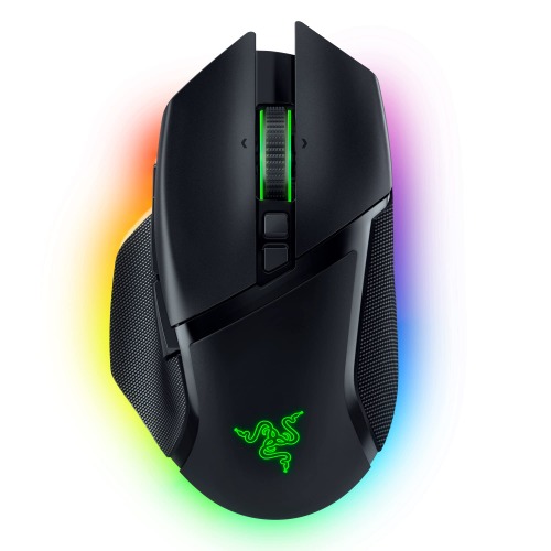 Basilisk V3 Pro - Kabellose Gaming-Maus (Razer HyperScroll Tilt Wheel, Focus Pro 30K Optischer Sensor, HyperSpeed Wireless, 13-Zonen Chroma-Beleuchtung, 10+1 programmierbare Tasten) - Schwarz - Basilisk V3 Pro