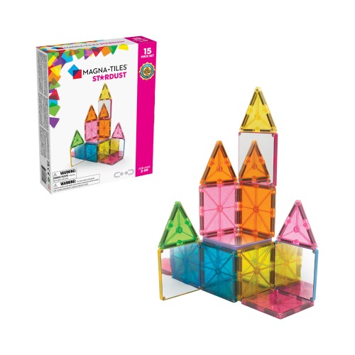 MAGNA-TILES Stardust 15-Piece Magnetic Construction Set, The ORIGINAL Magnetic Building Brand | Default Title