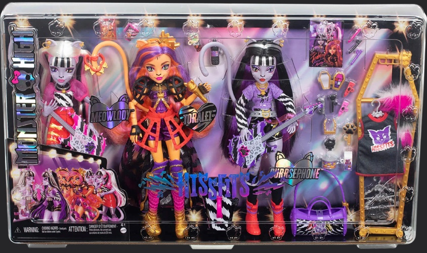Monster High - The Hissfits: Toralei Stripe, Meowlody & Purrsephone Doll 3-Pack