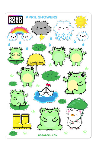 April Showers Gloss Sticker Sheet