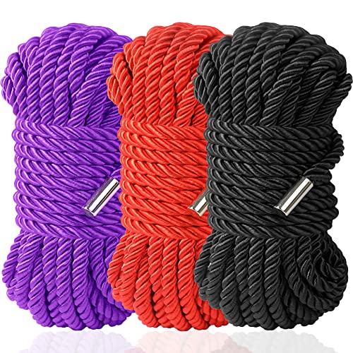 Shibari Rope - Kit Set Toys for Women & Couples, 32 Feet 8MM (3 cloors) - 3-colors