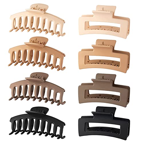 Haarspangen Damen,8 Stück Haarschmuck Starke Krallen Halten Ihr Haar an Ort und Stelle, Einfach und Elegant Die Haarklammern Sind Angenehm zu Tragen, Fest Bei Dickem Haar - set A
