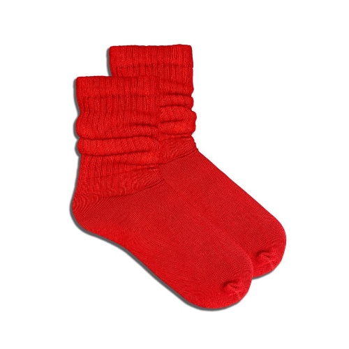 Red Slouch Socks (Adult Medium) - Red / Medium
