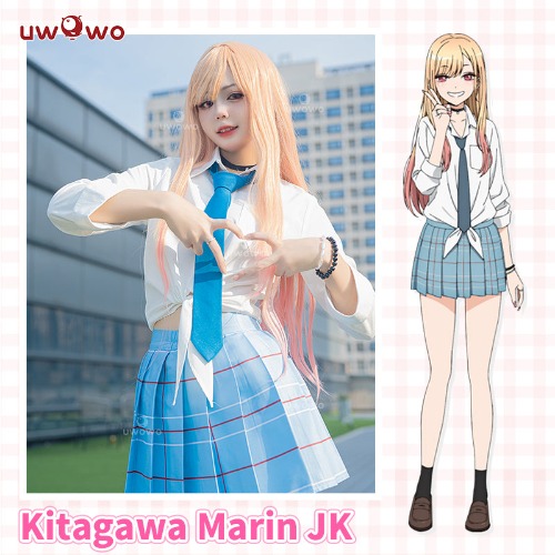 [Last Batch] Uwowo Anime My Dress Up Darling Kitagawa Marin Cosplay Costume JK School Uniform - 【In Stock】L