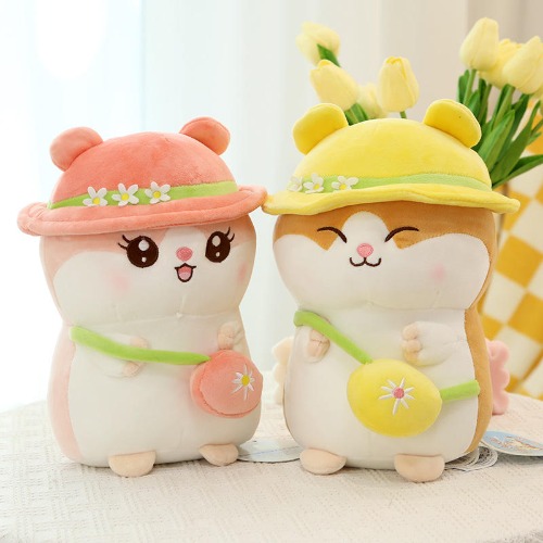 Soft and cuddly hamster toy - Pink / 30cm