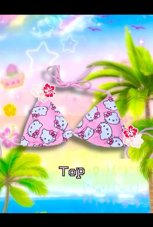 Hello Kitty Bikini TOP ONLY
