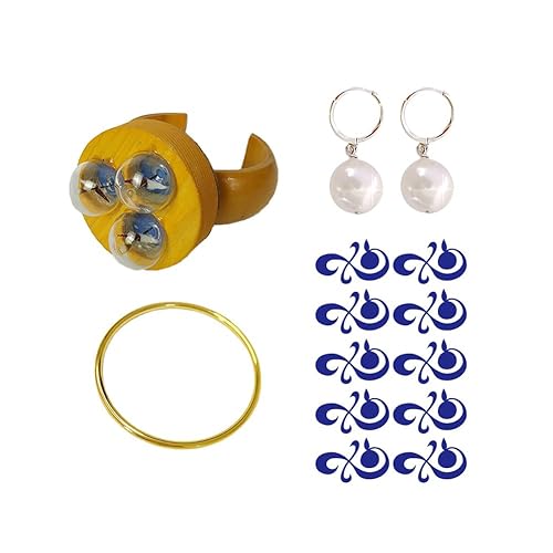 YOXOCOSO Na-mi Cosplay Bracelet Anime Costume Cuff Bracelet Earrings Tattoo Sticker Props Accessories - Pierced