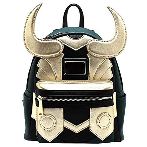 Tumnea Avengers Loki Thor Rucksack Marvel Rucksack Marvel Fanartikel Filmserie Casual Rucksack Cosplay Klassischer Film PU Leder Rucksack Doppelgurt Umhängetasche