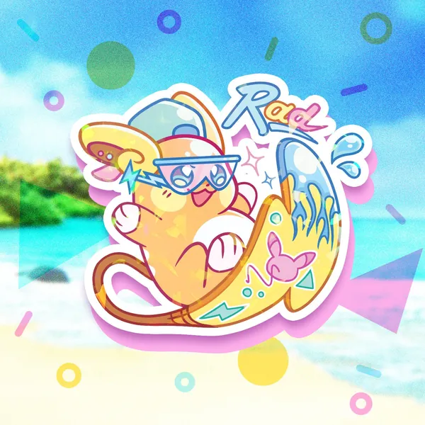 90s Raichu Holographic Sticker