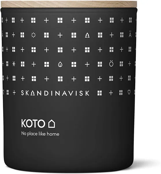 Skandinavisk KOTO 'Home' Mini Scented Candle. Fragrance Notes: Vanilla Beans and Dried Orange Peel, Amber and Leather. 65 g.