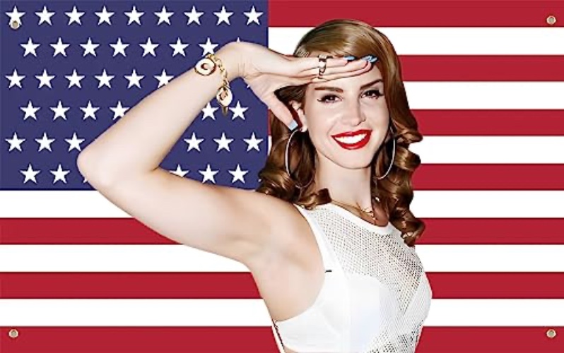 Vrogadso Lana Del Rey Flag Banner 3X5 Feet for Outdoor Indoor Home Garden House Decor Durable Flag With 4 Grommet - style 1