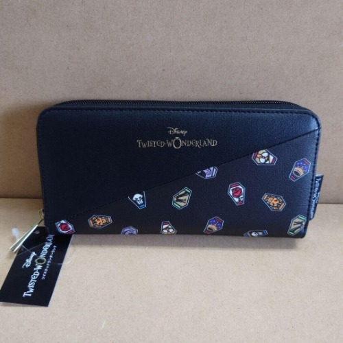 Disney Twisted Wonderland Wallet Icon pattern Color Black Exclusive JAPAN NEW