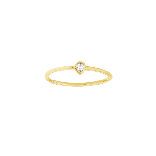 Small Teardrop Ring - 14K Yellow Gold