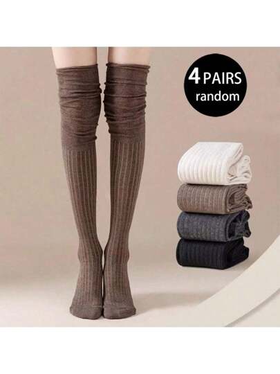 4 Pairs Kneesocks