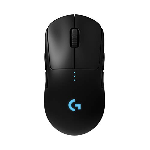 Logitech G PRO Wireless Gaming-Maus mit HERO 25K DPI Sensor, RGB-Beleuchtung, 4-8 programmierbare Tasten, anpassbare Spielprofile, Ultraleicht, POWERPLAY-kompatibel, PC/Mac - Schwarz - Einzeln