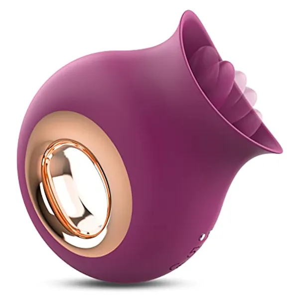 PHANXY Adult Toys Rose Clitoral Vibrator, Tongue Licking Toy Vibrator with 9 Modes, Rechargeable & Waterproof Adult Sex Toys for Women Couples(Adults only)