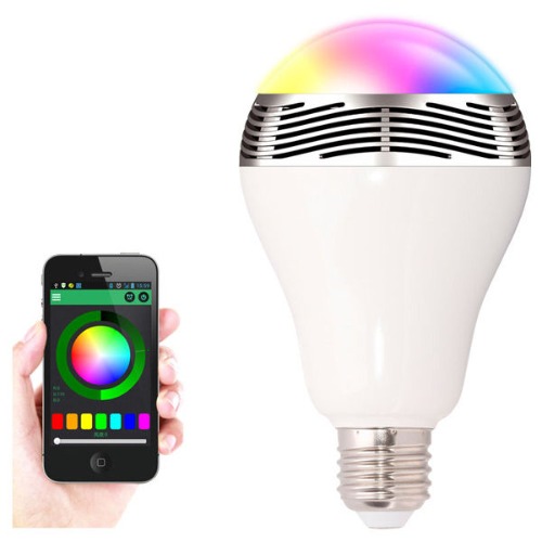 "RGB Lamp Speaker with Wireless Bluetooth" - White