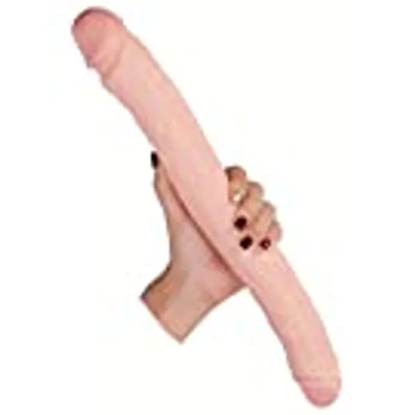 Realistic Double-Ended Dildo Adult Toy Lesbian, 14.96 Inch Double Sided Dildos for Women, Waterproof Flexible Double Dong with Curved Shaft for Vaginal G-spot and Anal Play (Peter's Dick)
