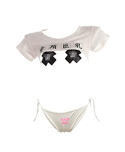 Ensemble de sous-vêtements sexy sexy pour cosplay - L - Blanc