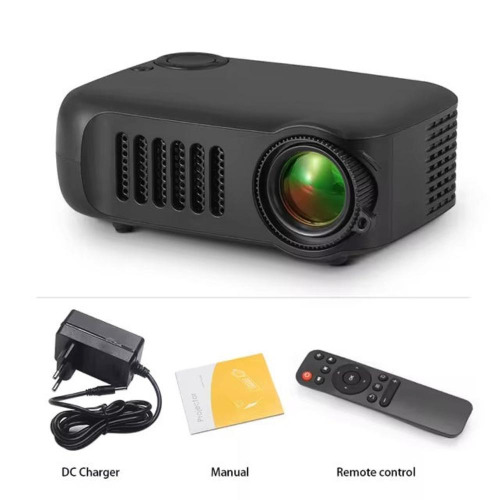 Mini Portable Home Theater Full HD Projector - Black