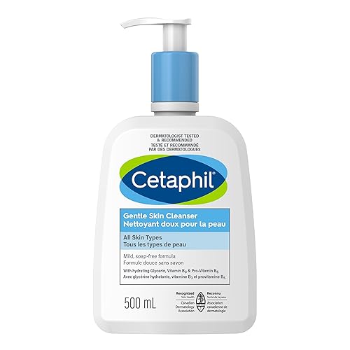 Cetaphil Gentle Skin Cleanser (500ml) - Hydrating Face Wash & Body Wash - Ideal for Sensitive, Dry Skin - Non-Irritating, Fragrance-Free and Dermatologist Recommended - 500 ml (Pack of 1) - Gentle Skin Cleanser