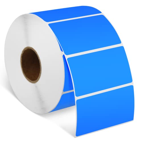 iDPRT 2.28” × 1.18” Thermal Labels (58mm×30mm), Multi-Purpose Direct Thermal Label, Self-Adhesive Thermal Sticker for Address, Barcode, Compatible with iDPRT, Rollo, Zebra,etc, 1 Roll - 1000pcs, Blue - 2.28” × 1.18”(58mm×30mm) - Blue