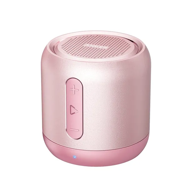 Anker SoundCore Mini, Super-Portable Bluetooth Speaker with 15-Hour Playtime, 66-Foot Bluetooth Range, Enhanced Bass, Noise-Cancelling Microphone - Pink